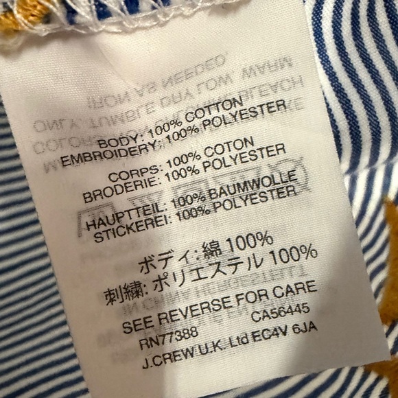 MADEWELL Star Embroidered Striped Shirt
Blue White
Size Large - Picture 8 of 9